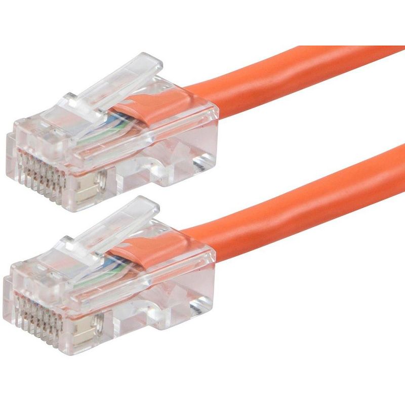 Monoprice Cat6 Ethernet Patch Cable - 2 Feet - Orange | Network Internet Cord - RJ45, Stranded, 550Mhz, UTP, Pure Bare Copper Wire, 24AWG - Zeroboot