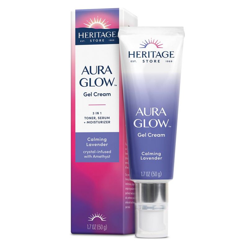 Heritage Store Aura Glow Gel Cream - Calming Lavender - 1.7oz