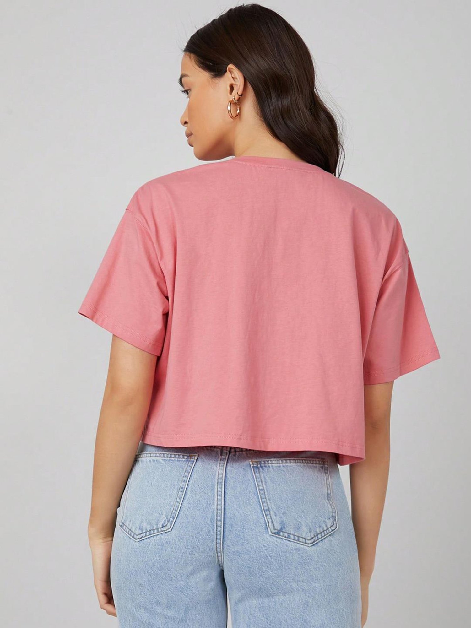 Kotty Pink Relaxed Fit Oversized T-Shirt