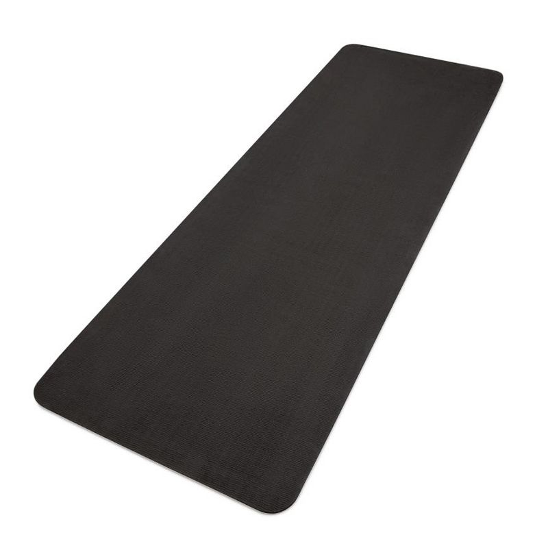 Adidas ADYG-10100BK Universal Exercise Roll Up Slip Resistant Fitness Pilates and Yoga Mat, 8mm Thick, Black