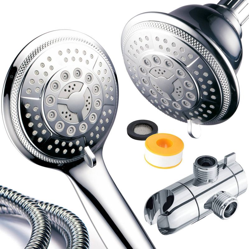 Aqua Dance 3 Way Combo Showerhead Chrome - HoteSpa