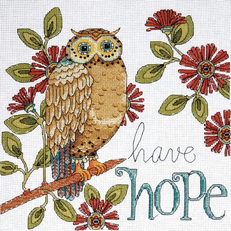 Design Works Counted Cross Stitch Kit 10"X10"-Heartfelt Have Hope (14 Count)