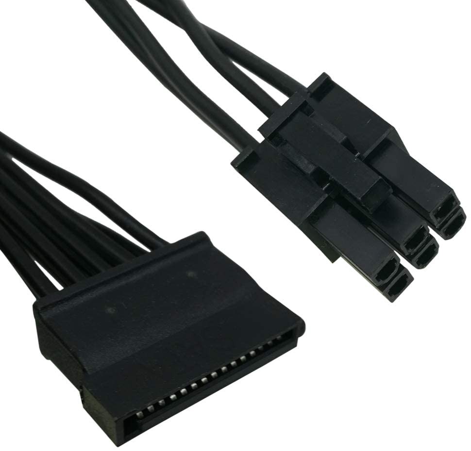 6 Pin Male to 3X 15 Pin SATA Female Hard Drive Power Adapter Cable for Seasonic Antec Modular Power Supply 20-in(50cm)