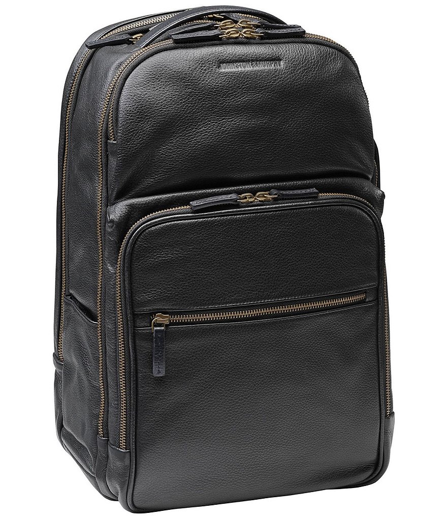 Johnston & Murphy Pebble Leather Backpack