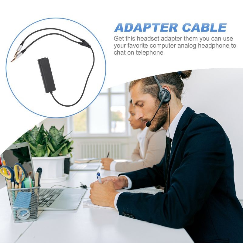 1 Pc RJ9 to 3.5mm Adapter High Quality Prime Sturdy Premium Durable Converter Adapter Cable for Computer Headset