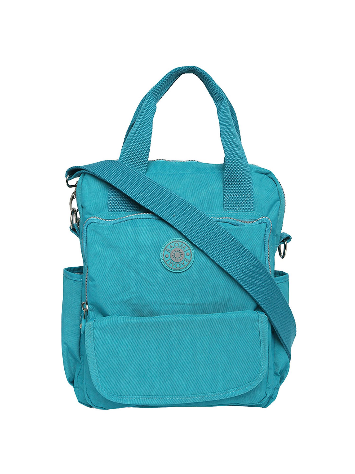 Baomi Blue Solid Medium Handbag