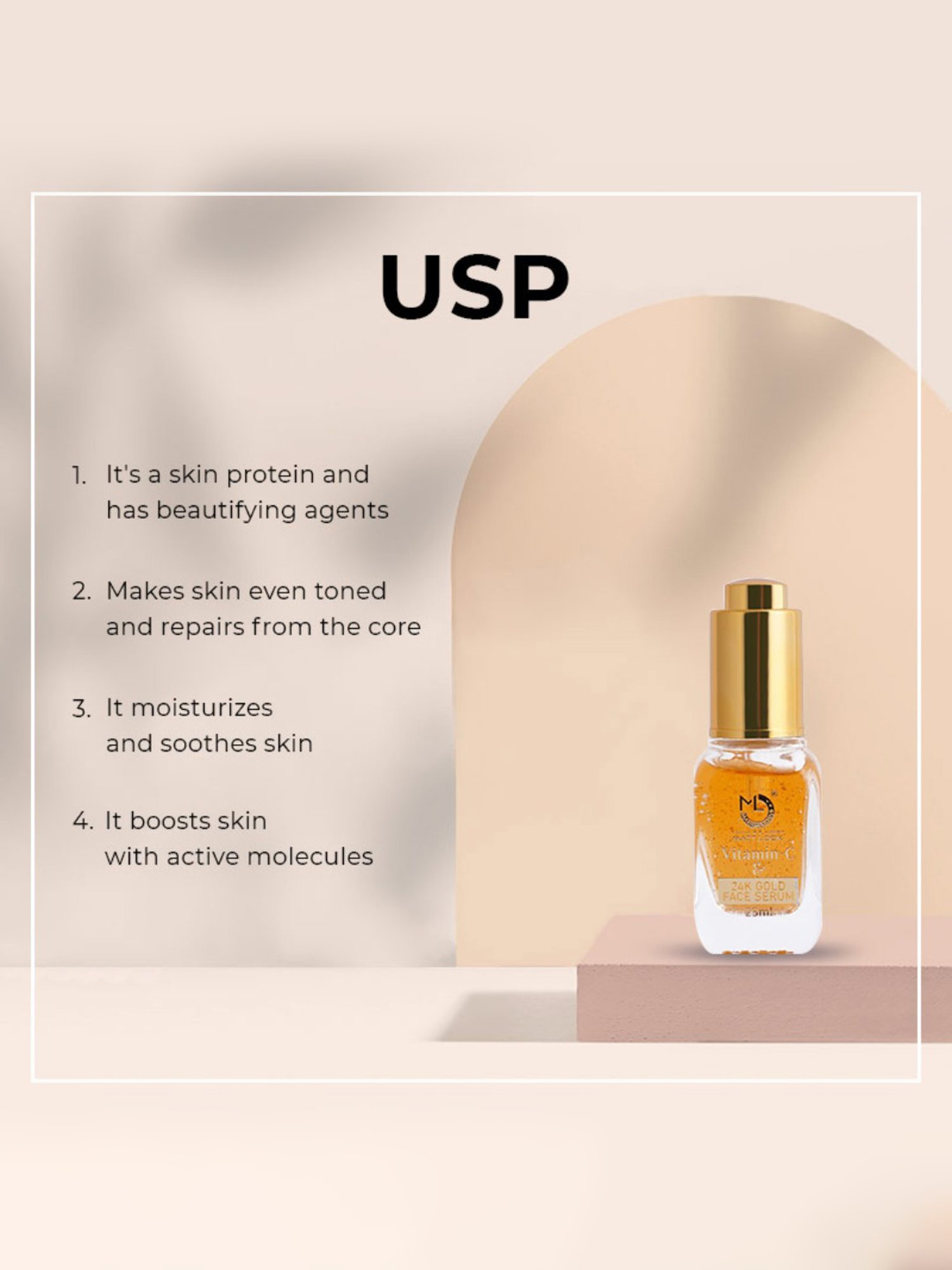 Khadi Essentials 20% Vitamin C Face Serum with Grapefruit for Toned & Bright Skin - 30 ml