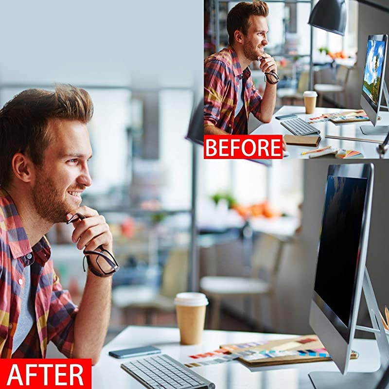 Inch Privacy Screen Filter for Desktop Computer Widescreen Monitor - Anti-Glare, Blocks 96% UV,Anti-Scratch with 16:10 Aspect Ratio