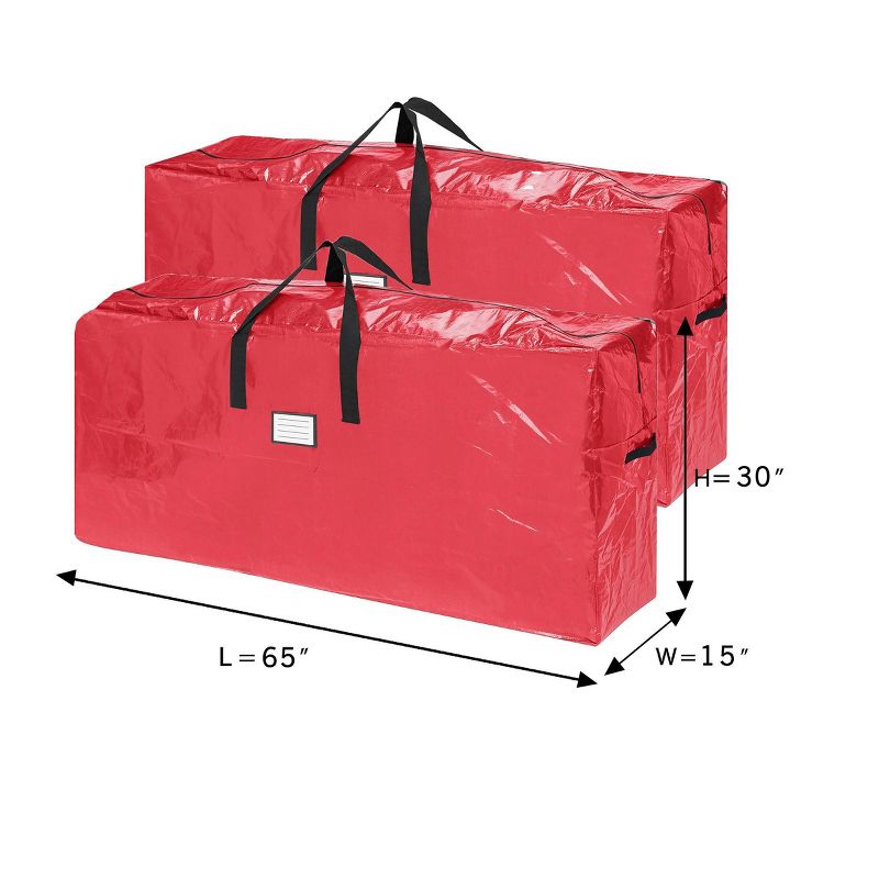 Elf Stor Extra Large 2pk Christmas Tree Bag For up to 9 Ft Tree Red