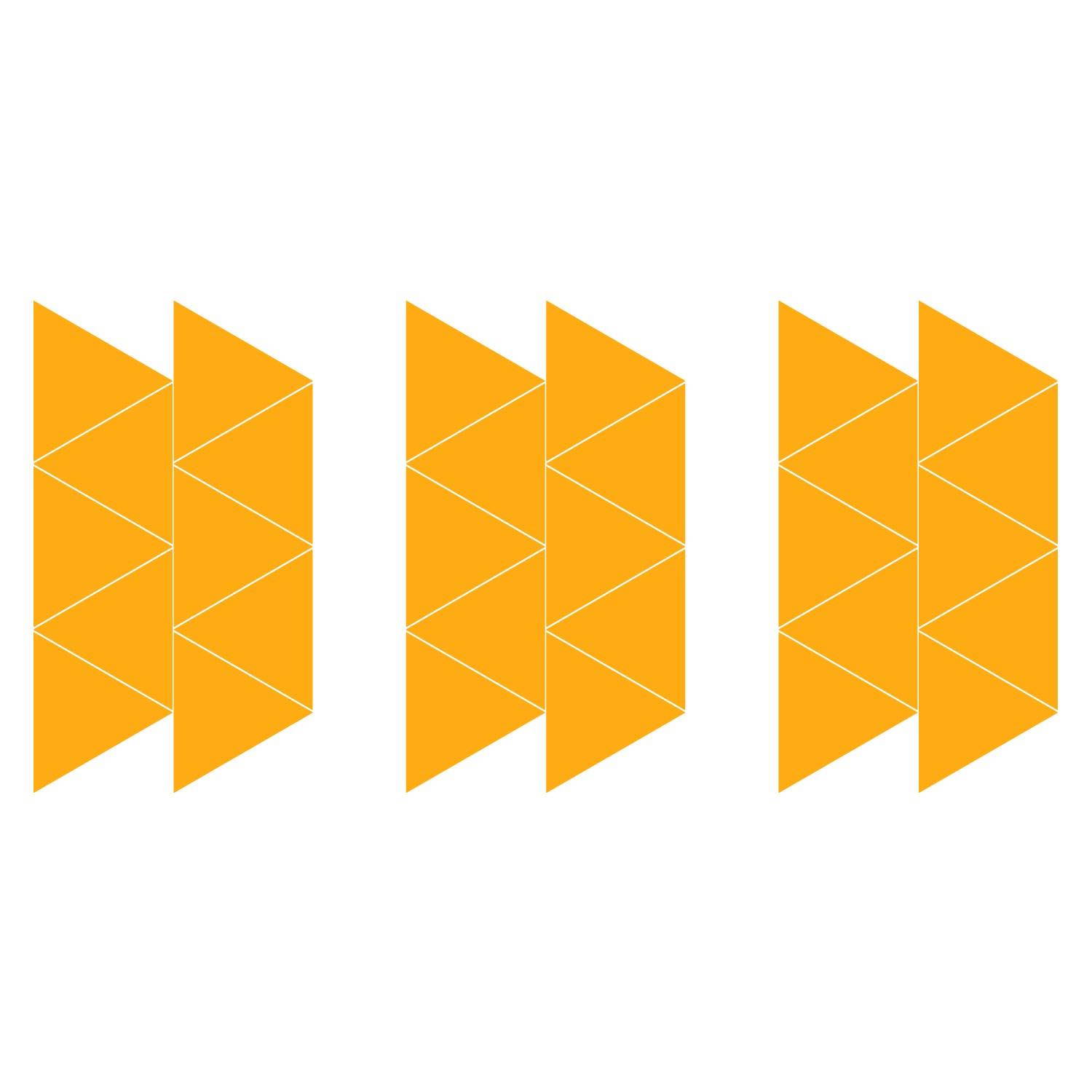 LiteMark 3.5 Inch White Triangle Decals - Pack of 30