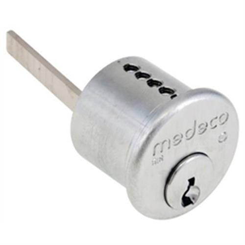 Medeco 10-0300-626-PA Satin Chrome US26D Solid Brass Replacement 1-1/16" Rim Cylinder Lock Solid Brass, PA Keyway HIGH SECURITY