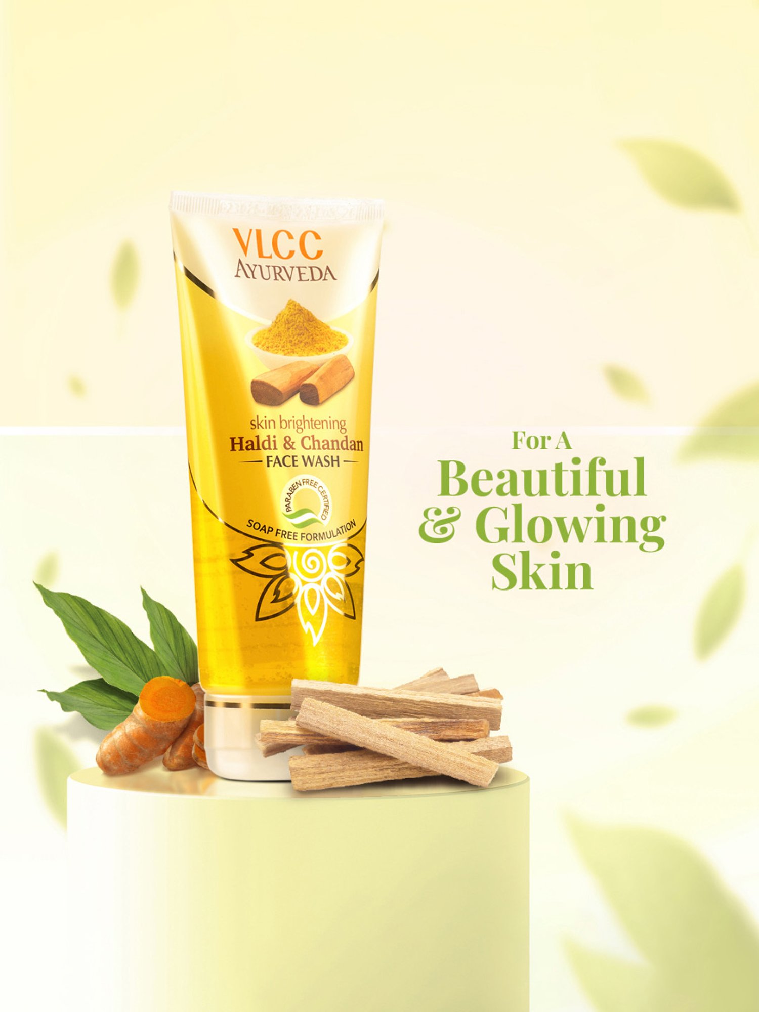 VLCC Ayurveda Skin Brightening Haldi & Chandan Face Wash - Pack of 3