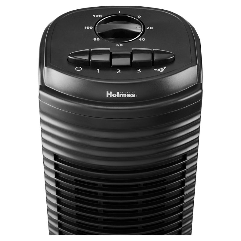 31" Oscillating Tower Fan Black - Holmes