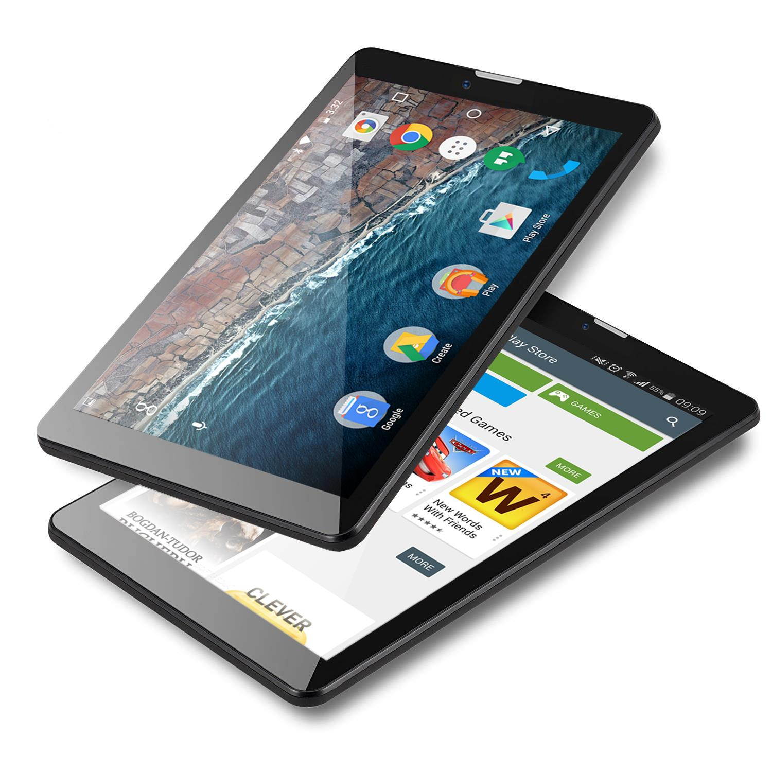 Indigi Tab 7, 7-inch Android Tablet, Dual-Core 1.3 GHz Processor, 8 GB Storage(microSD Expandable), Slate Black - 32gb microSD Included