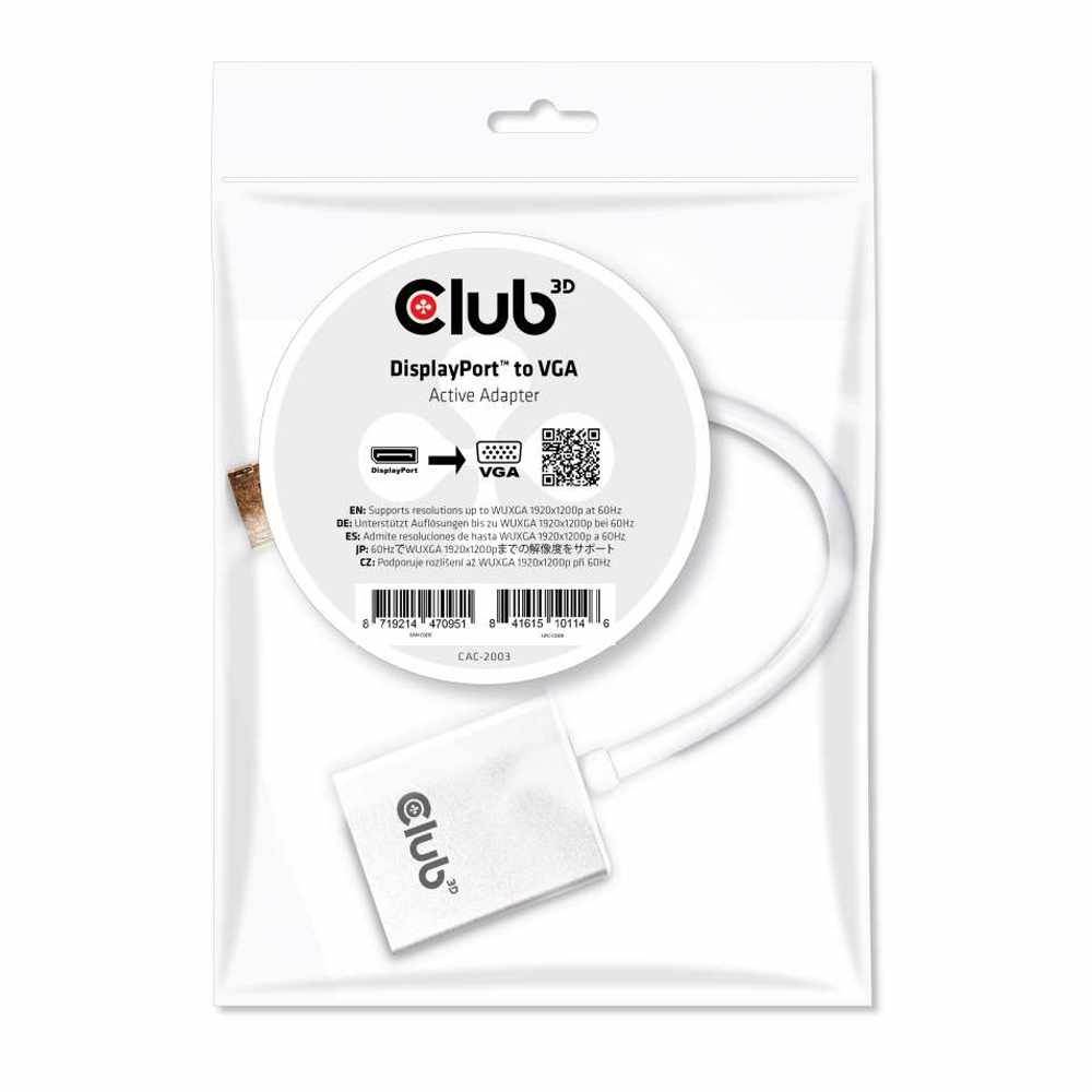 Club3D CAC-2003 DisplayPort to VGA Active Adapter