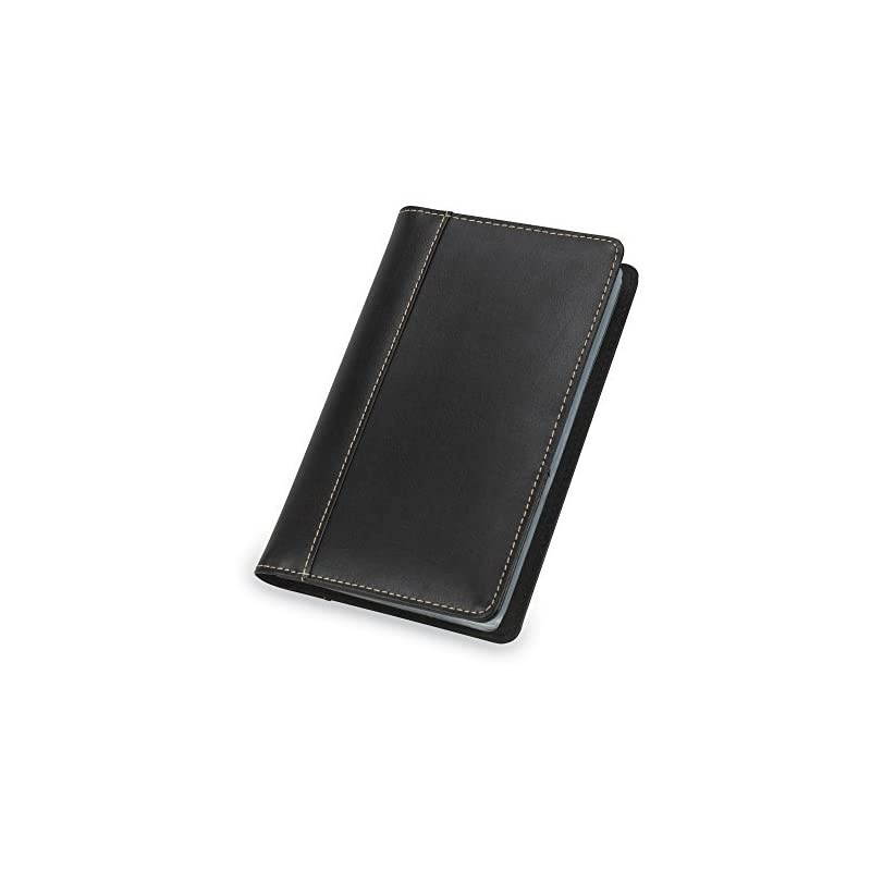 Business Card Holder, Tan & Brown Contrast Stitch Leather, Holds 240 Cards