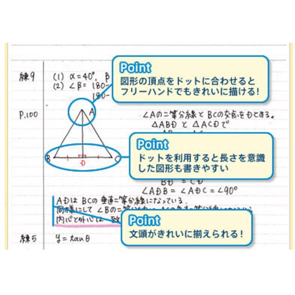 1 X Kokuyo Campus Todai Series Pre-Dotted Notebook - Semi B5 (7" X 9.8") - 6 mm - 35 Lines X 30 Sheets - Pack of 5 Cover Colors