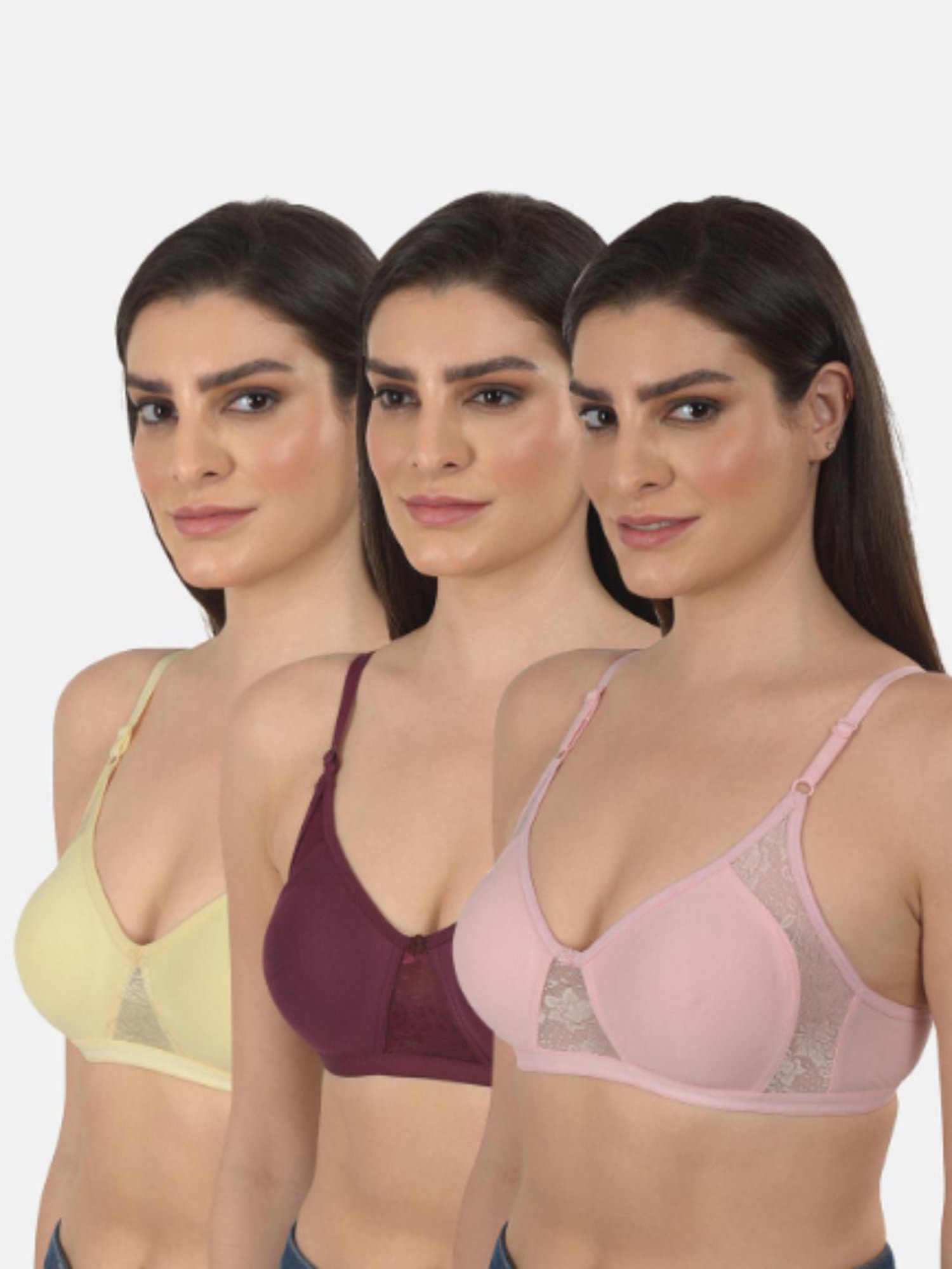 mod & shy Multicolor Non Padded Bra (Pack of  2)