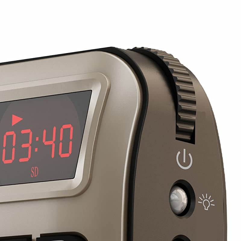 W405 Portable Mini FM Radio Speaker Music Player TF Card for PC iPod Phone with LED Display Gold