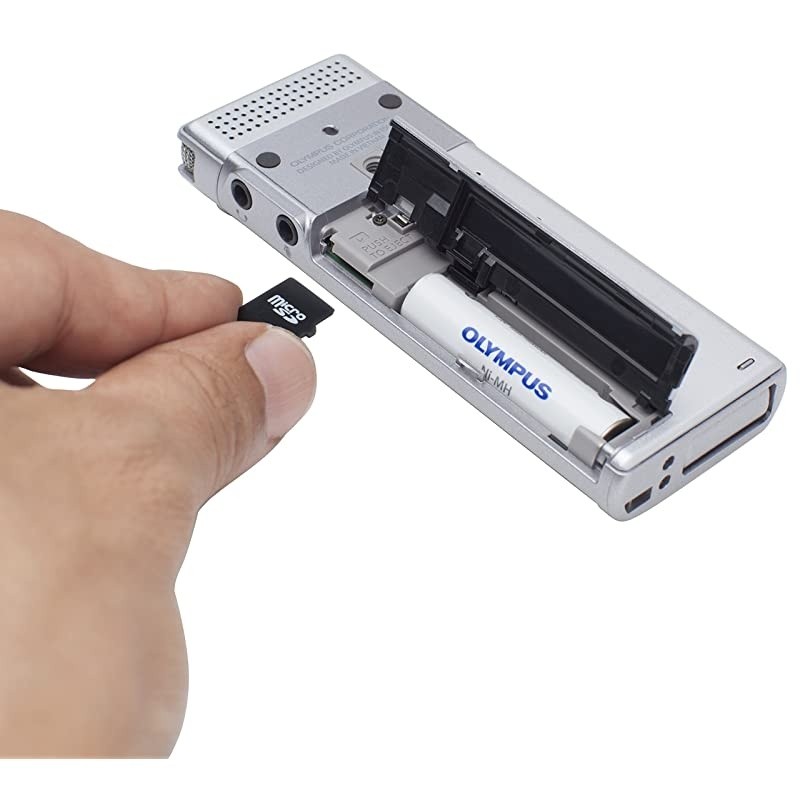 Digital Solutions Voice Recorder DM-720 with 4GB, Micro SD Slot, USB Charging, Direction PC Connection, Transcription Mode, Silver