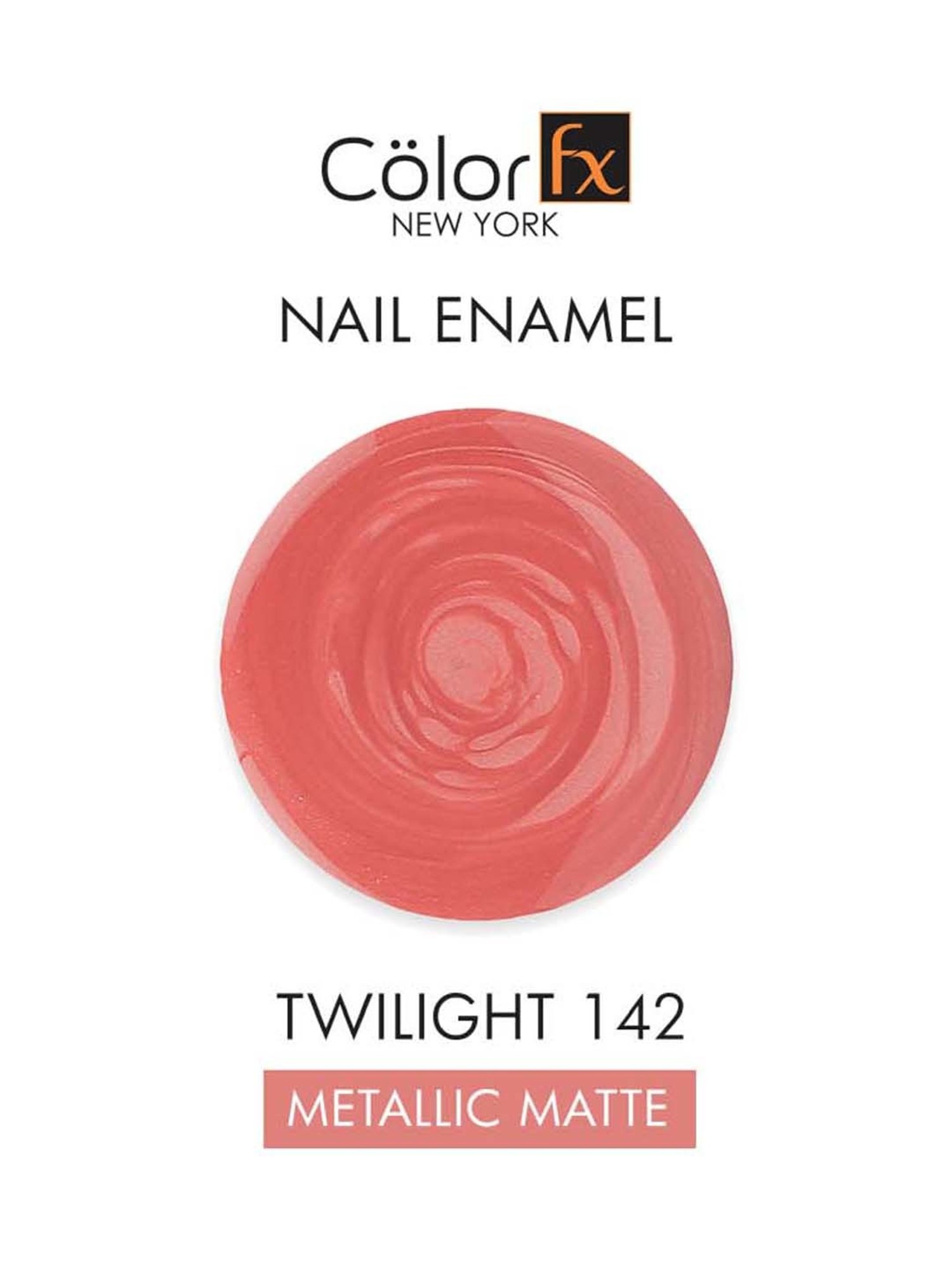 Color Fx Mettalic Matt, Nail Enamel, Peach - 9 ml