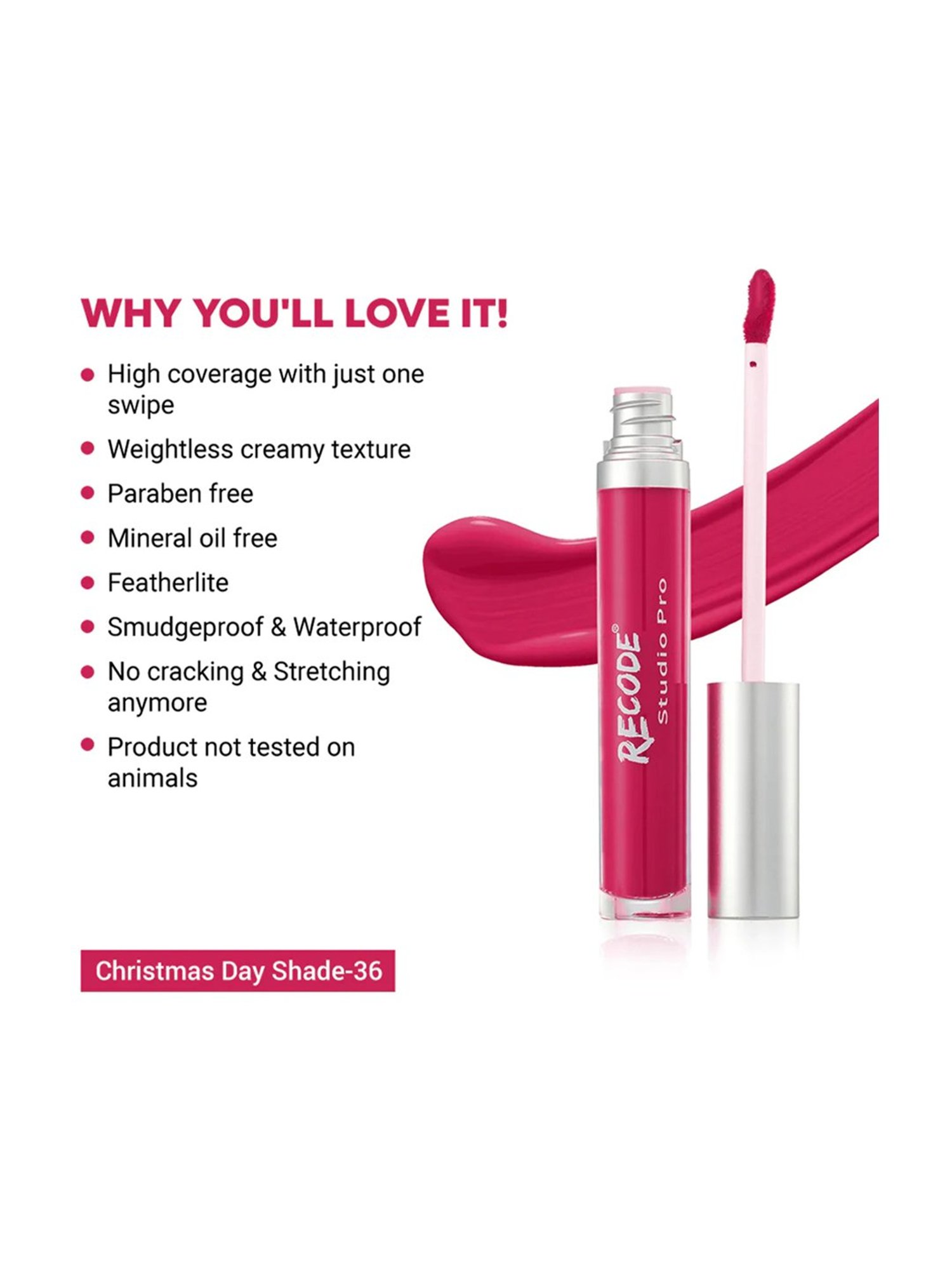 Recode Selfie Matte Liquid Lipstick Christmas Day-36 - 6 ml