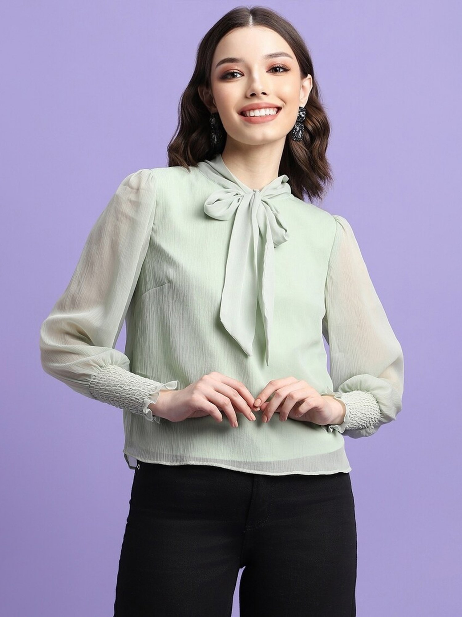 Forever 21 Green Regular Fit Top
