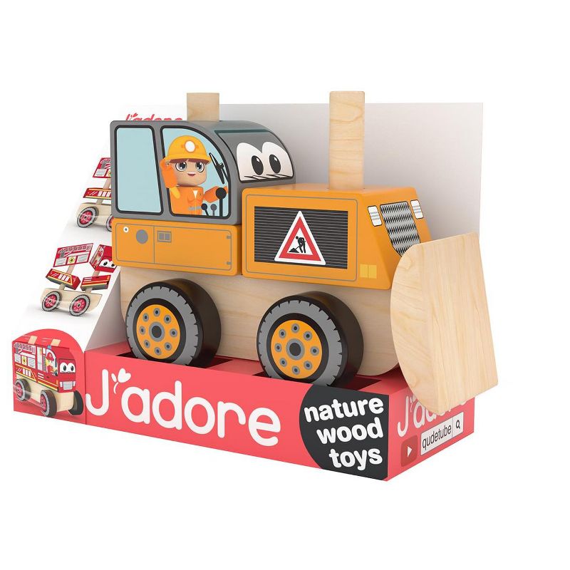 J'adore Bulldozer Wooden Stacking Toy