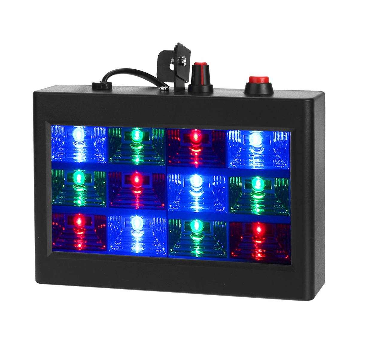 15W RGB LED Stage Effect Light 5050 DJ Projector Disco Bar KTV Decor Party Lamp AC100-240V US Plug/12 LED