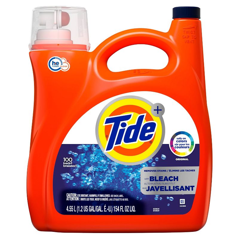 Tide with Bleach Alternative Original Scent Liquid Laundry Detergent - 154 fl oz