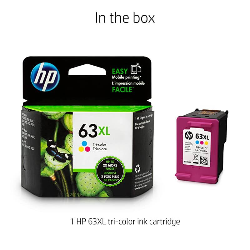 63XL | Ink Cartridge | Tricolor | F6U63AN