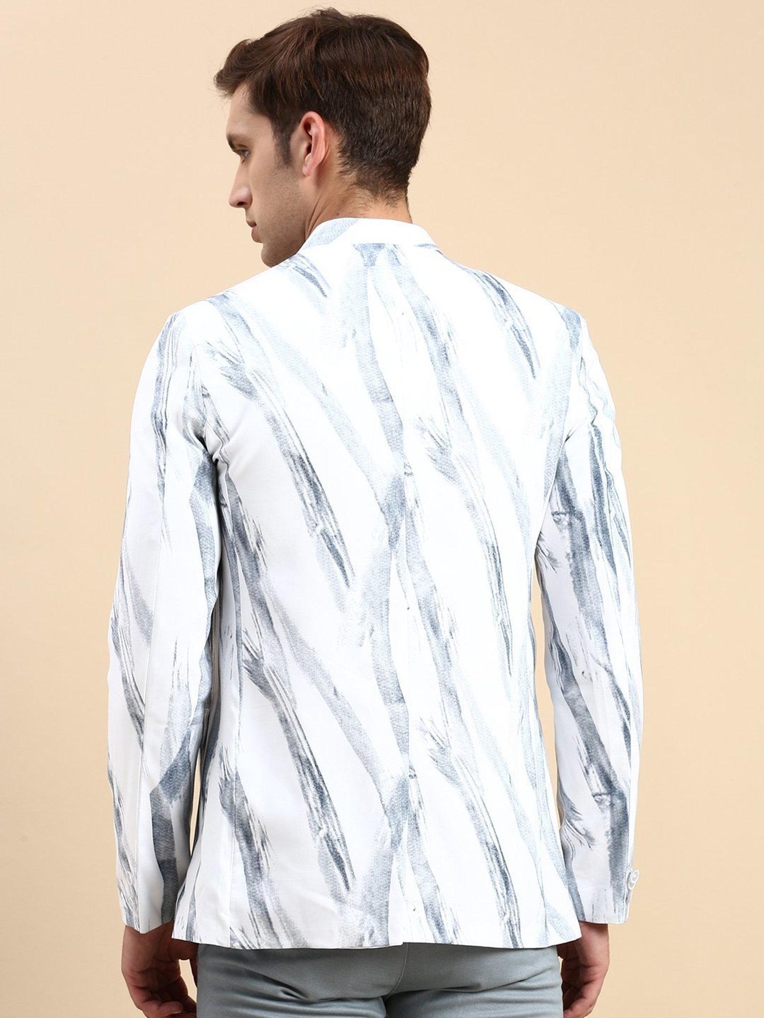 Louis Philippe Light Blue Regular Fit Blazer