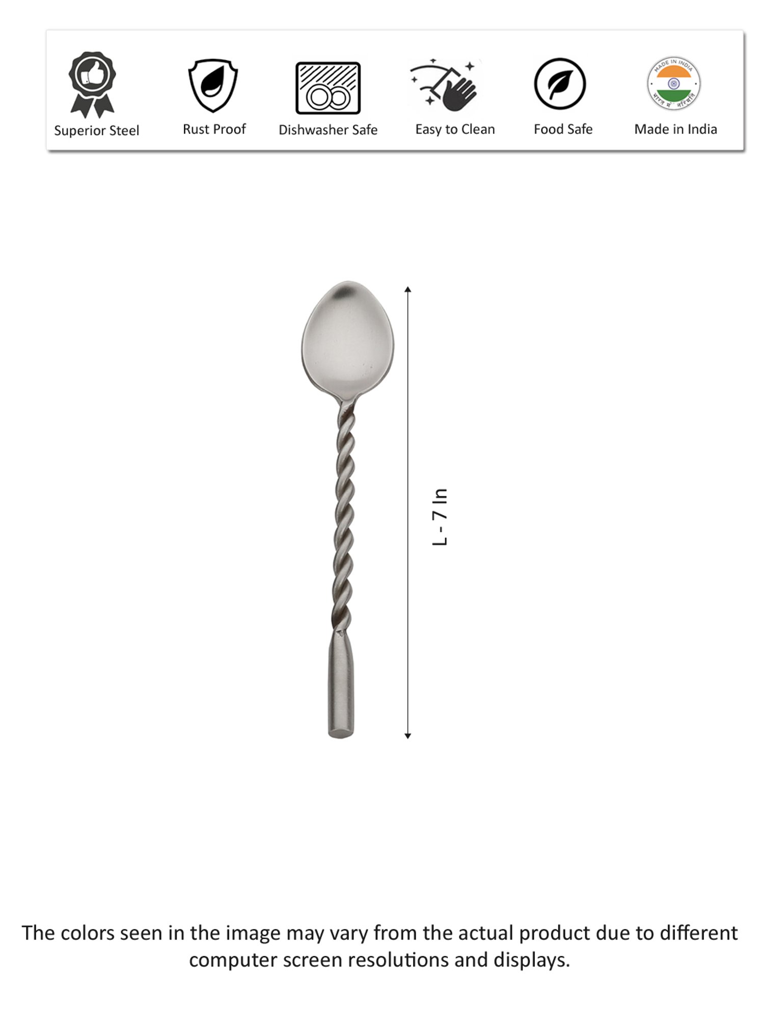 Sumeet S.S.Big Serving&Cooking Spoon Set-5pc(1 Turner,1Serving Spoon,1Skimmer,1Basting Spoon,1Ladle)