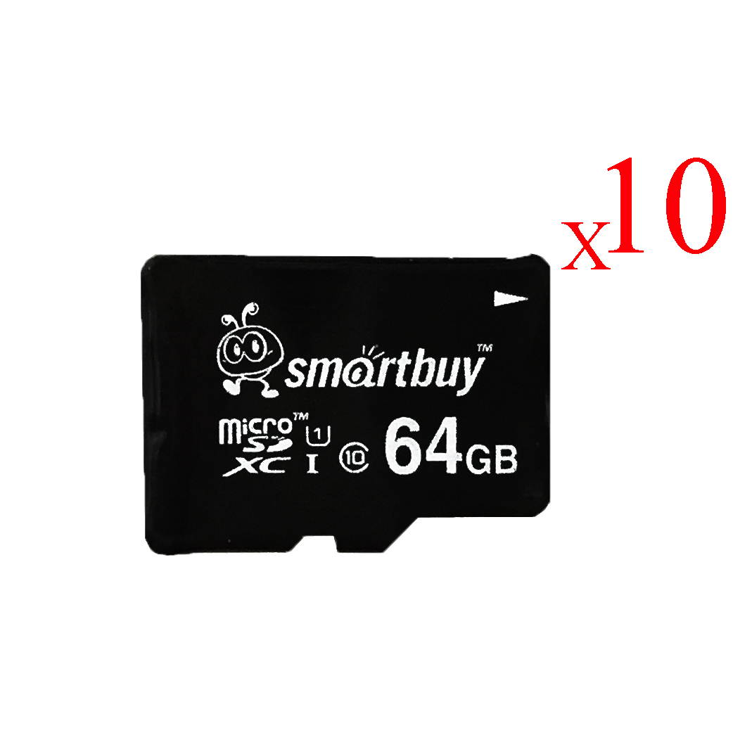 Smartbuy Micro SDXC Class 10 TF Flash Memory Card SD XC C10 Ultra U1 UHS-I HD Fast Speed for Camera Mobile Phone Tab GPS MP3 TV (64GB - 5 Packs)