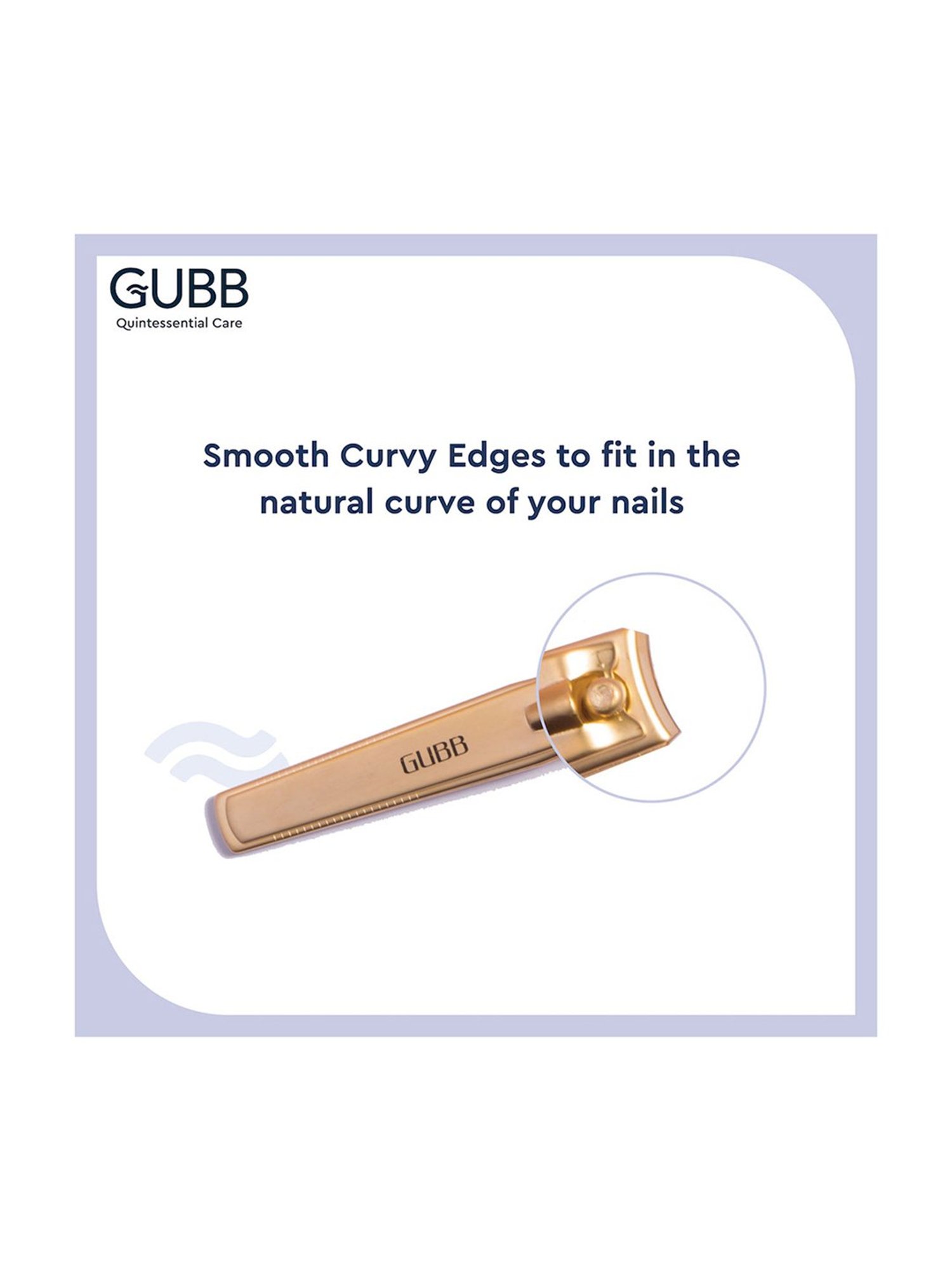 GUBB Nail Clipper for Men & Women - Carbon Steel Gold Nail Cutter