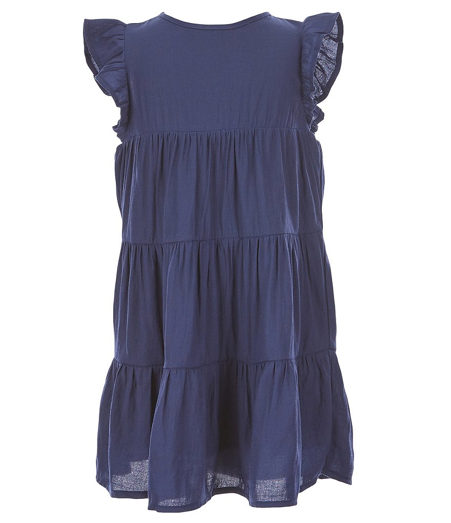 GB GB Girls Little Girls 2T-6X Flutter-Sleeve Tiered A-Line Dress