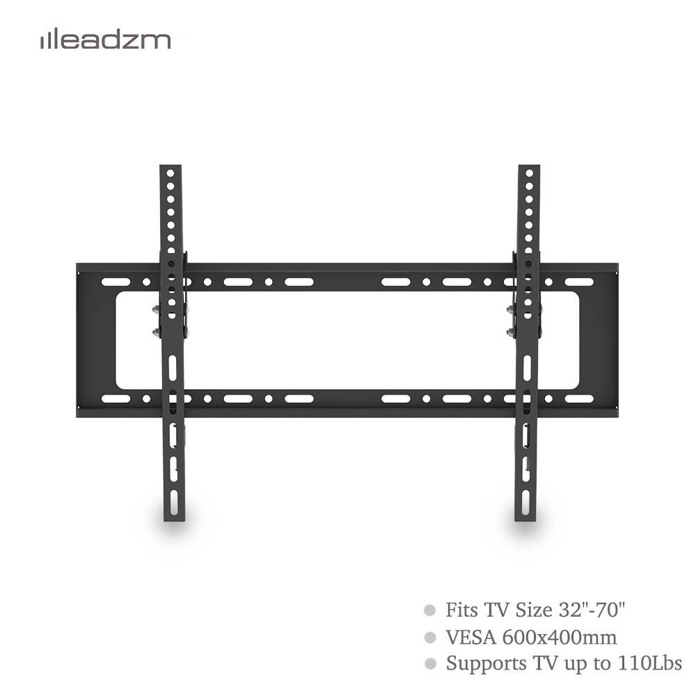 LEADZM Tilt TV Wall Mount Low Profile, Tilting TV Mount Bracket for Most 32-70" Flat Screen LED, LCD, OLED, 4K TVs, TV Bracket VESA 600x400mm Weight Capacity Up to 110lbs, Space Saving