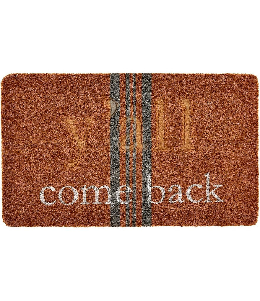 Mud Pie Front Porch Collection Y'all Come Back Mat