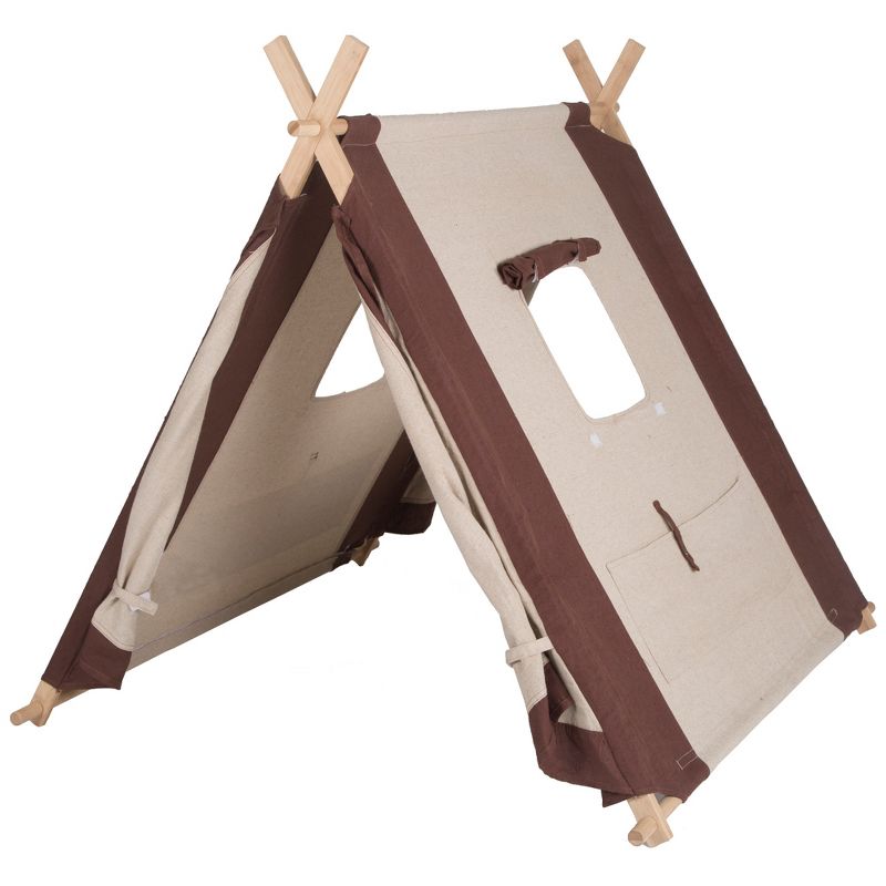 Pacific Play Tents Natural Linen A Frame Kids Play Tent 45" x 42"