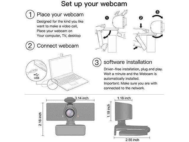 1080P webcam NexiGo N60 USB camera with microphone and privacy shield 110 degree wide angle plug and play suitable for Zoom/Skype/team meetings, video calls and recording HD 720p widescreen black