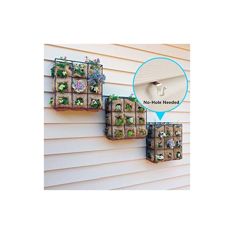 Siding Hooks Hanger (12 Pack), Heavy Duty Stainless Steel No-Hole Needed Siding Clips for Hanging