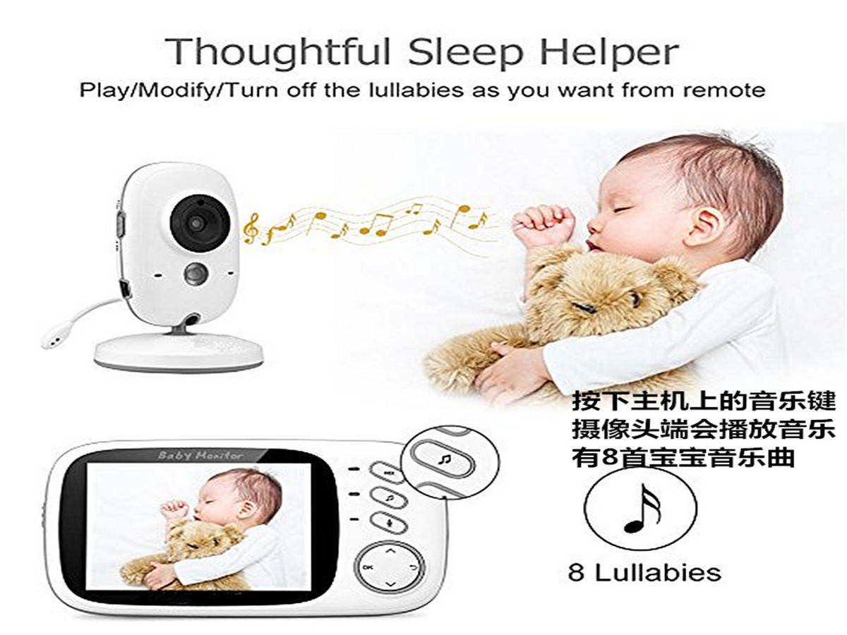 Wireless baby monitor D&Z VB603 supports baby voice intercom (wireless-white)