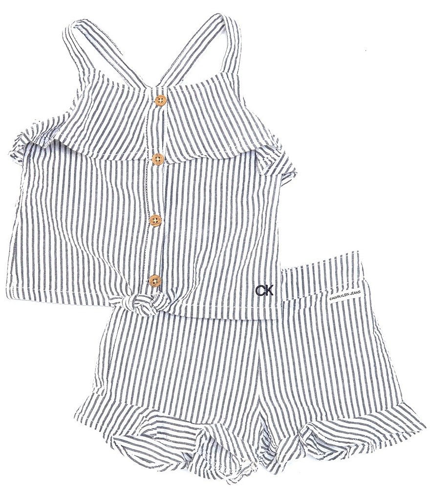 Ally B Big Girls 7-16 Flutter-Sleeve Dotted Top & Shorts Set