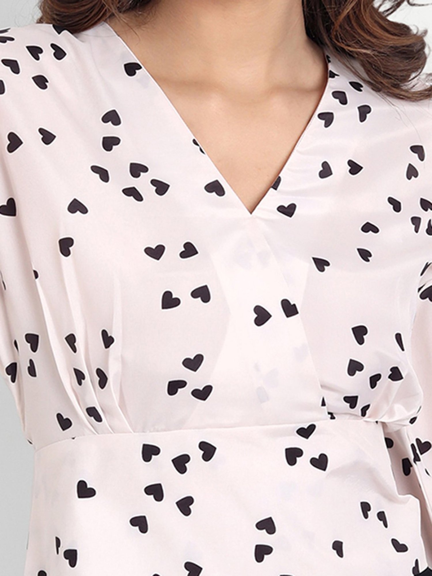 MASAKALI.CO Light Pink Printed Crop Top