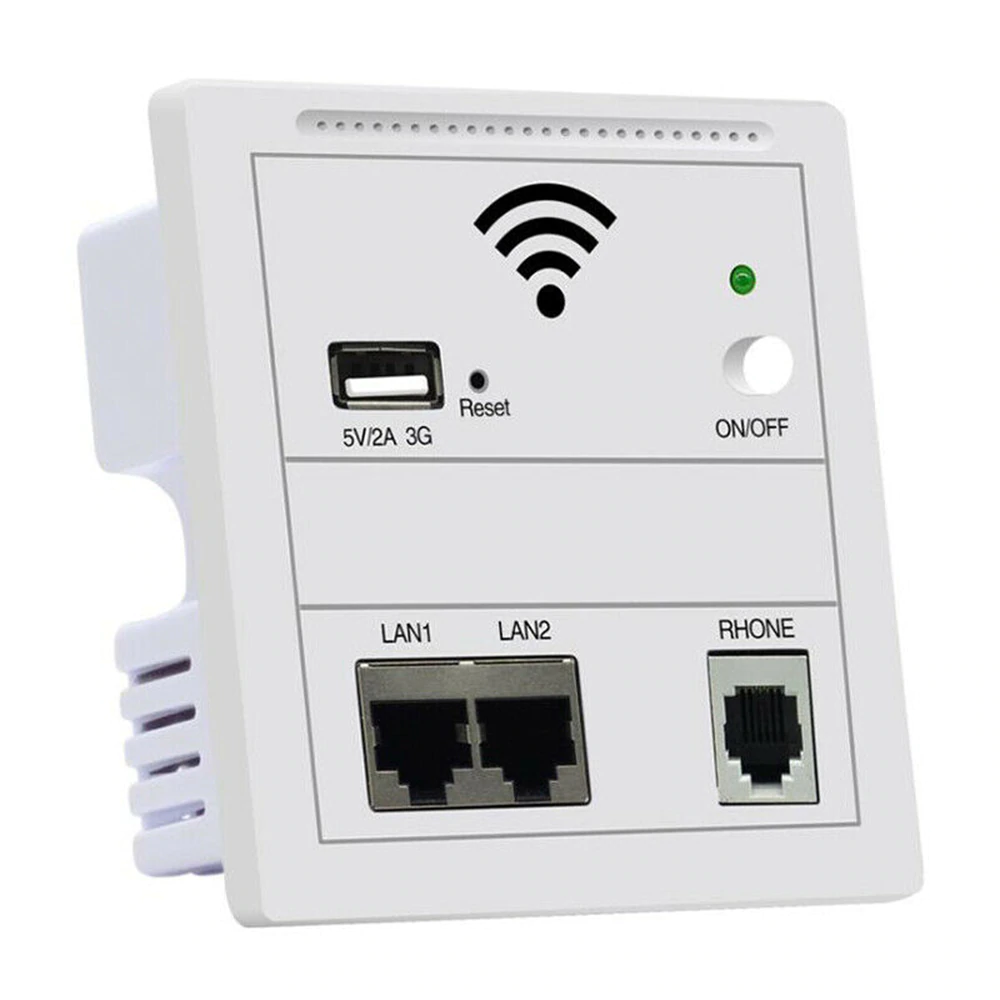 300Mbps 86 Panel in Wall Wireless AP Router 220V WiFi Access Point in-wall AP Wireless Wifi Router Repeater 802.3af POE