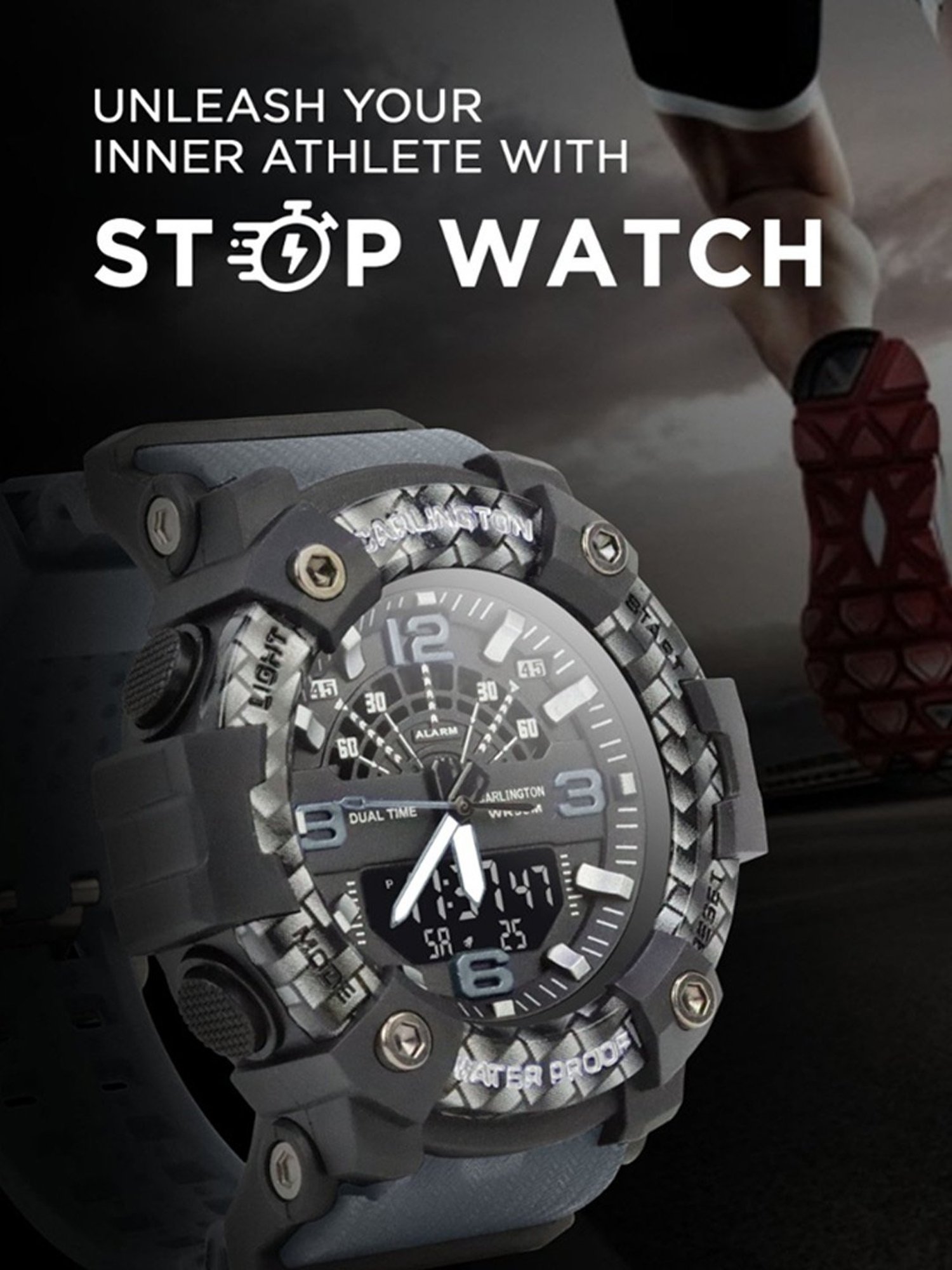 Carlington Endurance 9103 Grey Chronograph Watch for Men