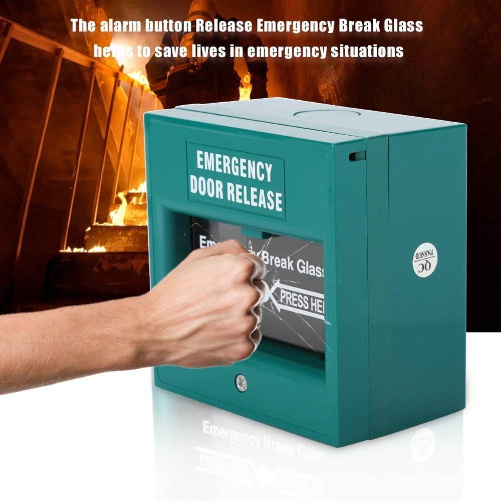 Emergency Door Release Glass Break Alarm Button Fire Alarm Swtich Break Glass Exit Release Switch