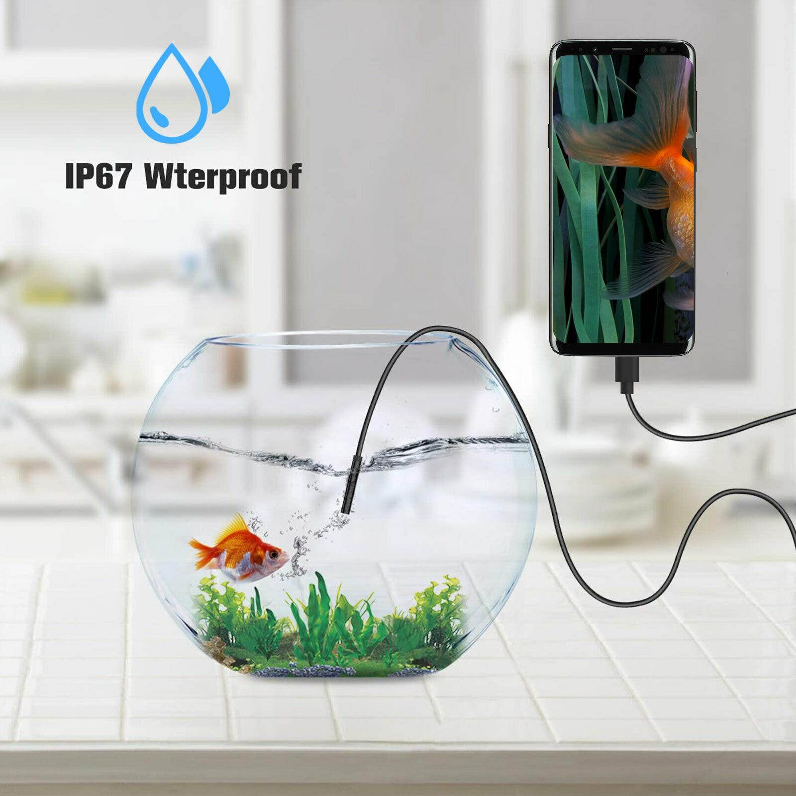 1m/2m 3in1 USB 6 LED Endoscope HD Cams Inspection Camera For iPhone Android iOS