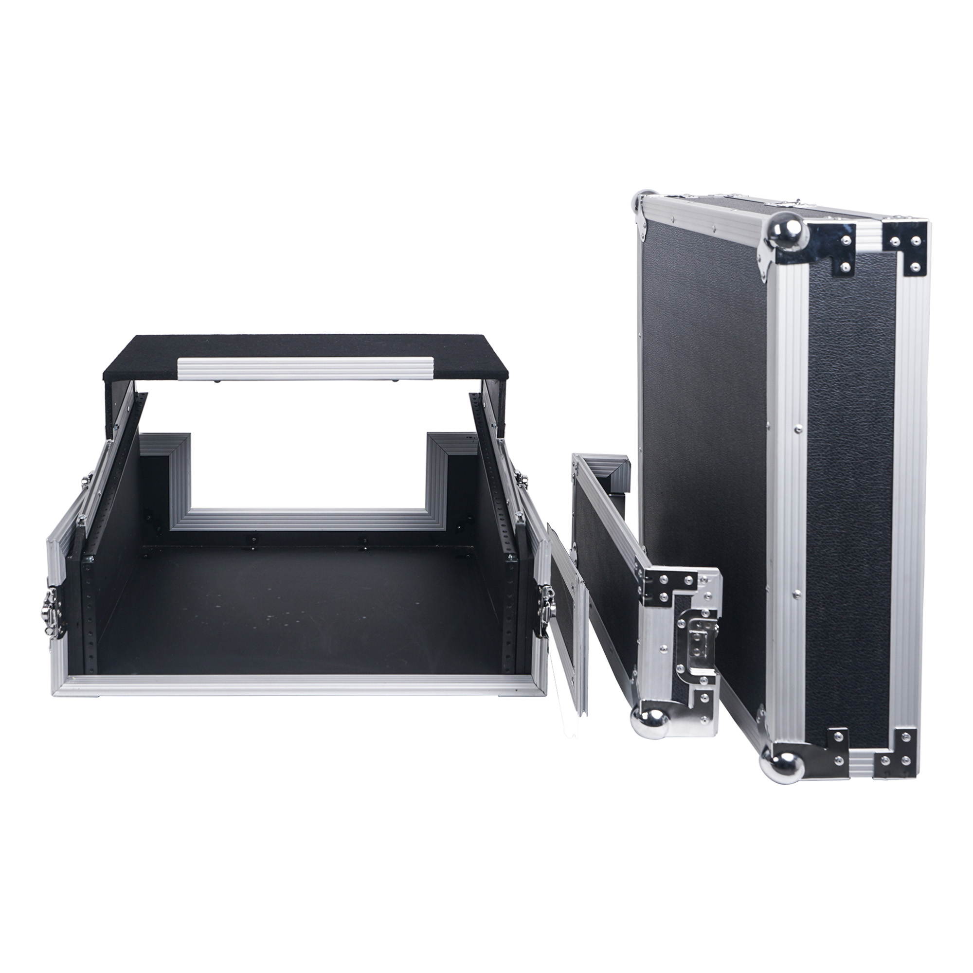 Sound Town 2U Glide Style Rack Case with 11U Slant Mixer Top, 20&rdquo; Rackable Depth and Laptop Platform (STMR-2ULT)