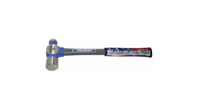 VAUGHAN FS224 24 oz. Ball Peen Hammer, 16" Fiberglass Handle